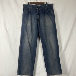 Mavi‎ Jeans Max Wide Full Zip Fly Size 38x34 Mens Denim Blue